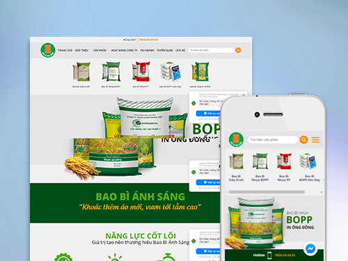 Web bao bì - Hệ thống sàn dự án website affiliate